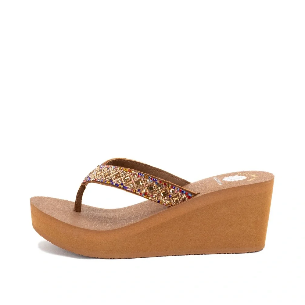 Yellow box flip flops wayra color toast medium width - Picture 5 of 6
